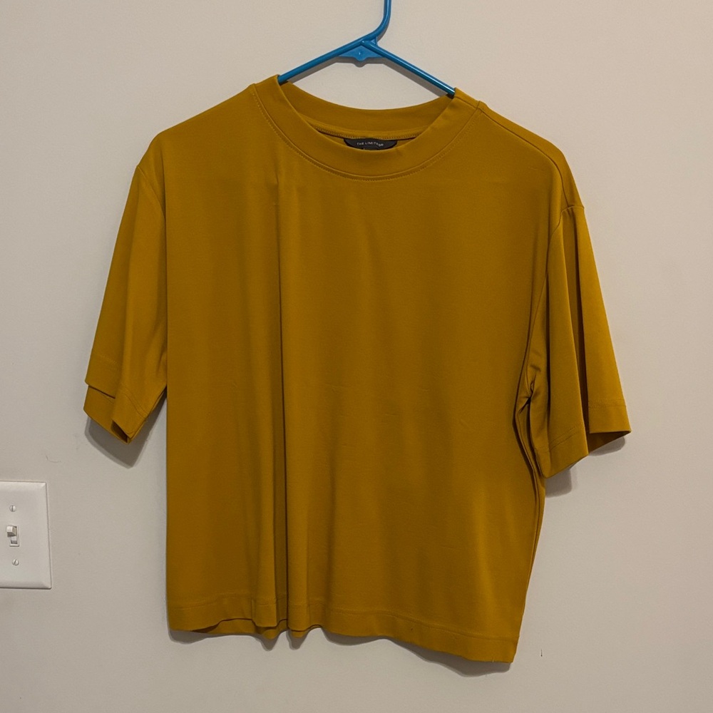 The Limited Mustard Yellow Short Sleeve Boxy Top